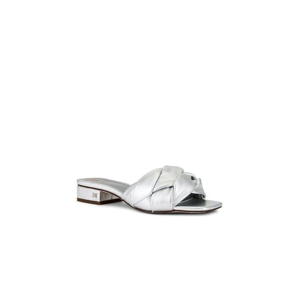 NWT SAM EDELMAN Womens Silver Dawson Slip On Slide Sandals Shoes 8.5 M